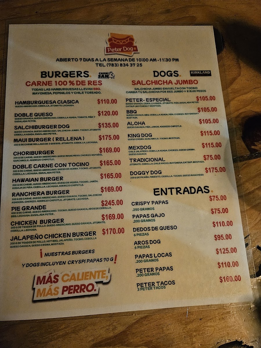 Peter Dog Menu - Image 1